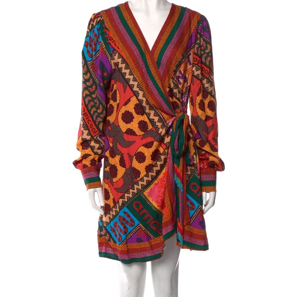 Farm Rio Wrap Dress (L) - Picture 2 of 2